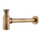 GobekUsa Brass Basin Wast Drain P-trap for Bathroom Sink - Black/Brushed Gold/Chrome