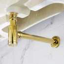 GobekUsa Brass Basin Wast Drain P-trap for Bathroom Sink - Black/Brushed Gold/Chrome