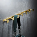 GobekUsa Brass Bath Hardware Set: Shelf, Towel Rack, Paper & Toilet Brush Holder in Brushed Gold