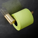 GobekUsa Brass Bath Hardware Set: Shelf, Towel Rack, Paper & Toilet Brush Holder in Brushed Gold