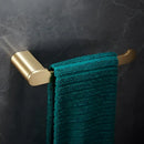 GobekUsa Brass Bath Hardware Set: Shelf, Towel Rack, Paper & Toilet Brush Holder in Brushed Gold