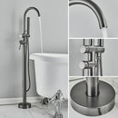 GobekUsa Brushed Gold Freestanding Bathtub Shower Mixer with Handshower