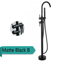 GobekUsa Brushed Gold Freestanding Bathtub Shower Mixer with Handshower