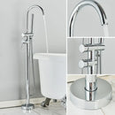 GobekUsa Brushed Gold Freestanding Bathtub Shower Mixer with Handshower