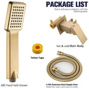 GobekUsa Hand Bidet Sprayer Kit Brushed Gold Shattaf Shower Head Copper Valve
