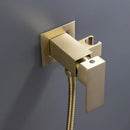 GobekUsa Hand Bidet Sprayer Kit Brushed Gold Shattaf Shower Head Copper Valve