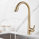 GobekUsa Brushed Gold Kitchen Sink Faucet with Pull Out Spring Spout