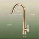 GobekUsa Brushed Gold Kitchen Sink Faucet with Pull Out Spring Spout