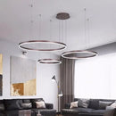 GobekUsa Brushed Gold LED Chandelier Rings Ceiling Mounted Lighting