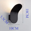 Modern brushed gold led wall lamp living room curved sconce by Decorbites