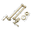 GobekUsa Brushed Gold Brass Pot Filler Faucet with Folding Spout - Wall Mounted Kitchen Tap