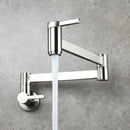 GobekUsa Brushed Gold Brass Wall Mounted Pot Filler Faucet with Rotating Foldable Spout