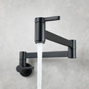 GobekUsa Brushed Gold Brass Wall Mounted Pot Filler Faucet with Rotating Foldable Spout