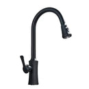 GobekUsa Brushed Gold Pull Out Kitchen Faucet with 2 Function Head and Spring Design