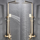 GobekUsa Brushed Gold Rain Shower Bath Faucet Wall Mounted - Shower Set Mixer