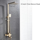 GobekUsa Brushed Gold Rain Shower Bath Faucet Wall Mounted - Shower Set Mixer