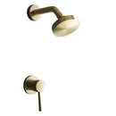 GobekUsa Brushed Gold Round Rainfall Shower Faucet Set, Wall Mounted Shower Mixer