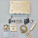 GobekUsa Brushed Gold LED Rainfall Shower Set with Thermostatic Faucet