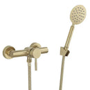 GobekUsa Brushed Gold Wall Mounted Shower Faucet Set for Bathroom with Hot and Cold Mixer