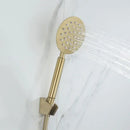 GobekUsa Brushed Gold Wall Mounted Shower Faucet Set for Bathroom with Hot and Cold Mixer