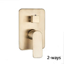 GobekUsa Brushed Gold Concealed Shower Mixer Control Valve Round/Square Box Faucet