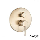 GobekUsa Brushed Gold Concealed Shower Mixer Control Valve Round/Square Box Faucet