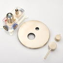 GobekUsa Brushed Gold Concealed Shower Mixer Control Valve Round/Square Box Faucet