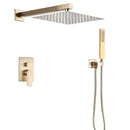 GobekUsa Brushed Gold Concealed Shower Mixer Control Valve Round/Square Box Faucet