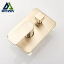 GobekUsa Brushed Gold Concealed Shower Mixer Control Valve Round/Square Box Faucet