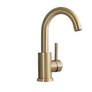 GobekUsa Brushed Gold Basin Faucet Single Handle Deck Mounted Cold Hot Mixer Tap