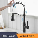 GobekUsa Brushed Gold Smart Sensor Kitchen Faucet, Dual Outlet, Single Handle