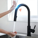 GobekUsa Brushed Gold Smart Sensor Kitchen Faucet, Dual Outlet, Single Handle