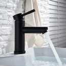 GobekUsa Brushed Gold Solid Brass Bathroom Faucet Single Handle Deck Mounted Tap