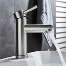 GobekUsa Brushed Gold Solid Brass Bathroom Faucet Single Handle Deck Mounted Tap