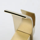 GobekUsa Brushed Gold Stainless Steel Basin Faucet Deck Mounted Hot Cold Mixer Tap