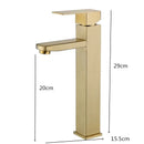 GobekUsa Brushed Gold Stainless Steel Bathroom Basin Sink Faucet Mixer