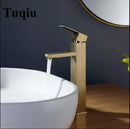GobekUsa Brushed Gold Stainless Steel Bathroom Basin Sink Faucet Mixer