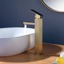 GobekUsa Brushed Gold Stainless Steel Bathroom Basin Sink Faucet Mixer