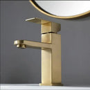 GobekUsa Brushed Gold Stainless Steel Bathroom Basin Sink Faucet Mixer