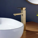 GobekUsa Brushed Gold Stainless Steel Bathroom Basin Sink Faucet Mixer