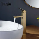 GobekUsa Brushed Gold Stainless Steel Bathroom Basin Sink Faucet Mixer