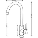 GobekUsa Brushed Gold Stainless Steel Kitchen Faucet 360 Rotate Deck Mount Sink Mixer Taps