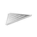 Modern brushed gold stainless steel triangle rack shower storage bathroom by Decorbites