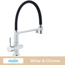 GobekUsa Brushed Gold Swivel Kitchen Faucet with Purification Function