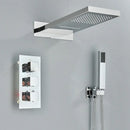 GobekUsa Brushed Gold Thermostatic Shower Faucet Set with Concealed Mixer Tap