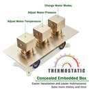 GobekUsa Brushed Gold Thermostatic Shower Faucet Set with Concealed Mixer Tap