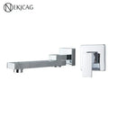 GobekUsa Brushed Gold Wall Mounted Basin Faucet with Rotating Mixer