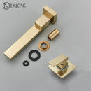 GobekUsa Brushed Gold Wall Mounted Basin Faucet with Rotating Mixer