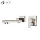 GobekUsa Brushed Gold Wall Mounted Basin Faucet with Rotating Mixer