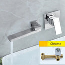 GobekUsa Brushed Gold In-Wall Basin Faucet Set, Hot Cold Bathroom Sink Mixer Tap